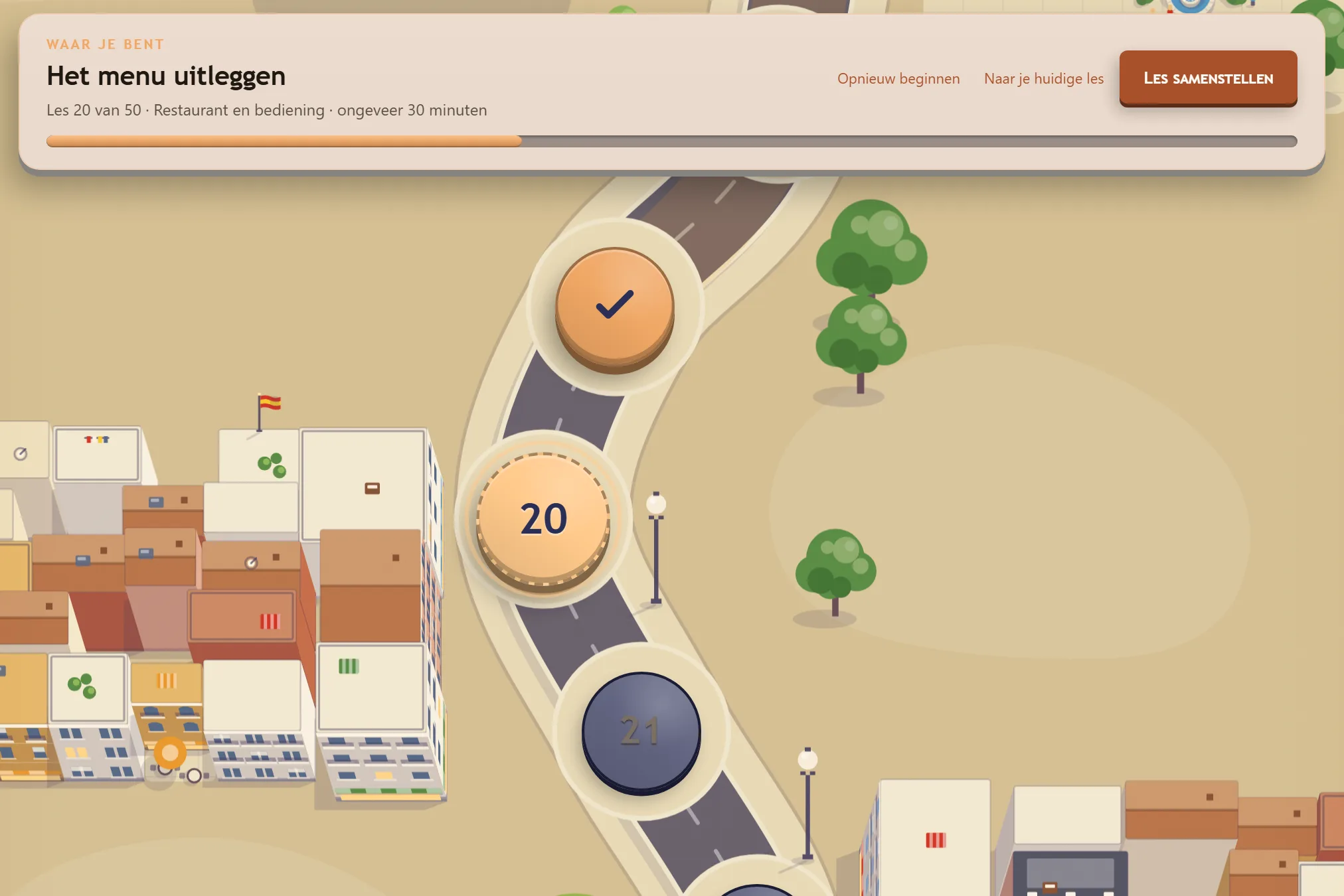 Het leerpad: lessen als plekken op een kaart